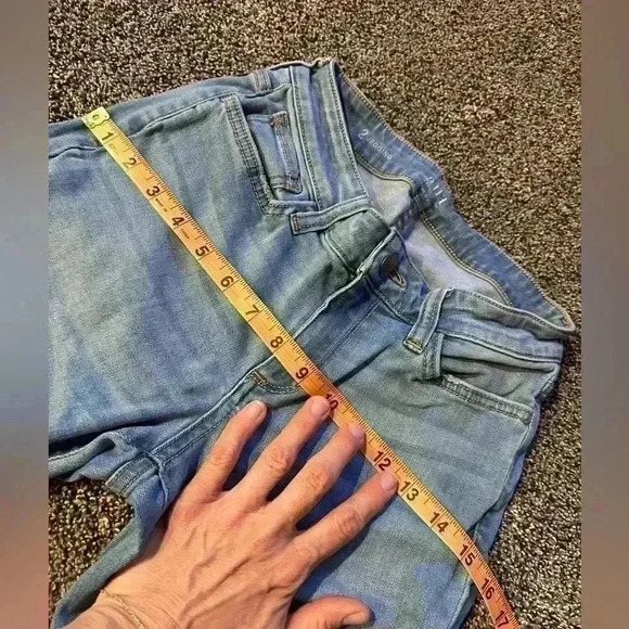 ana brand size 2 light blue woman slim fit jegging girls stretch jeans distress - Picture 6 of 9